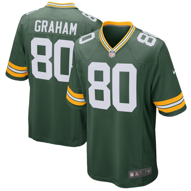 mens nike jimmy graham green green bay packers game jersey